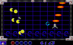 Psicodelia y coñas en Grid Runner, Atari ST, 1989.